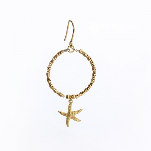 Renfook 925 sterling silve seastar shiny earring for women