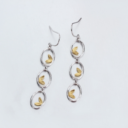 Renfook 925 sterling silver sprout earring stud for women