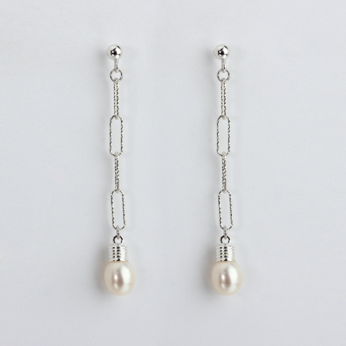 Renfook 925 sterling silver simple pearl earring stud 2021 new trend