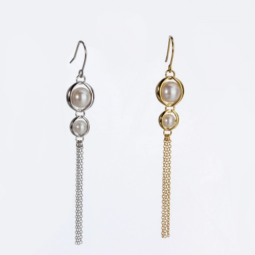 Renfook 925 sterling silver pearl or agate earrings