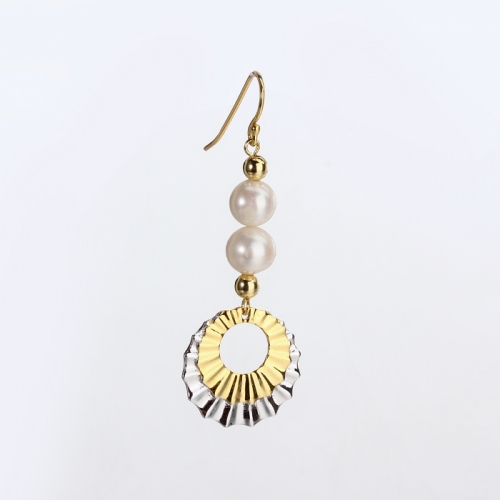 Renfook 925 sterling silver baroque pearl chic style women earrings