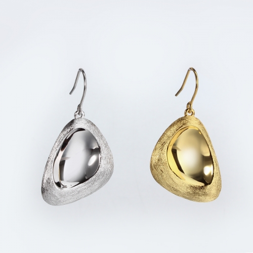 925 Sterling silver personalized geometry charm earrings hook