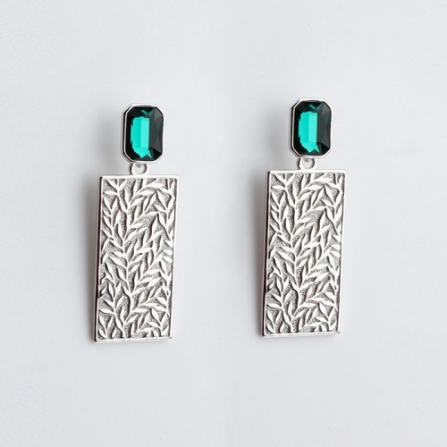 Renfook 925 sterling silver crystal tree shape earring for women