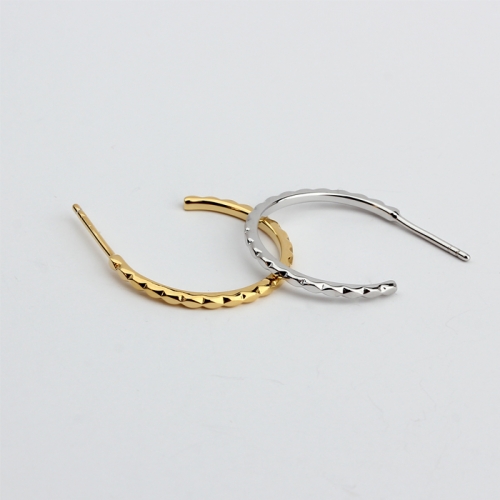 Renfook 925 sterling silver nordic style simple hook earrings