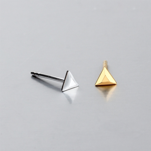 925 sterling silver triangle earring stud