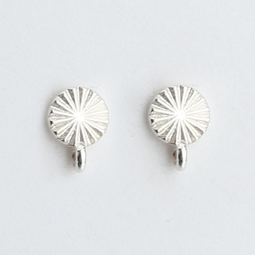 925 sterling silver round cut stud earrings findings