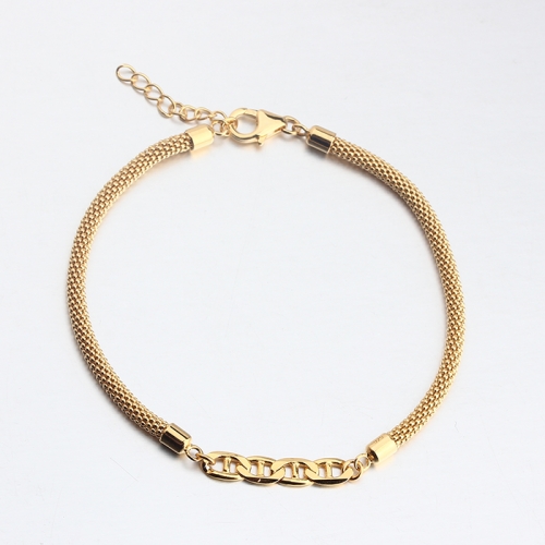 925 sterling silver popcorn chain marine chain bracelet for men