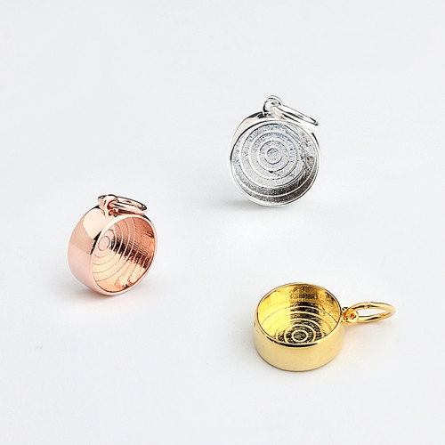 925 Sterling silver round enamel pendant