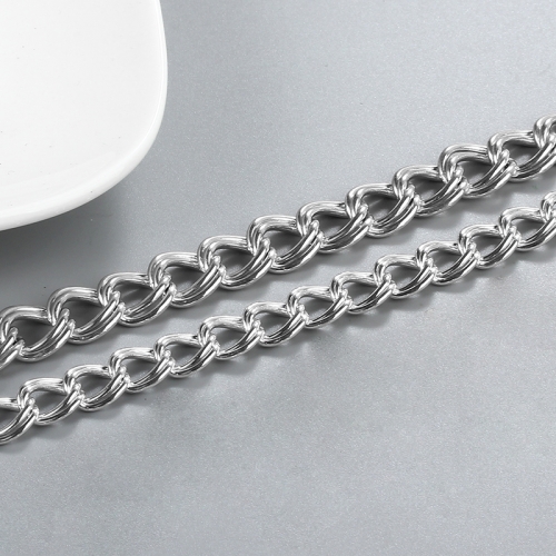 925 sterling silver double sides curb chain