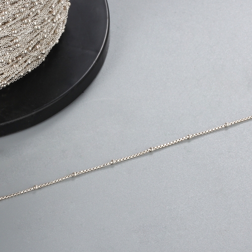 925 sterling silver box chain with bead