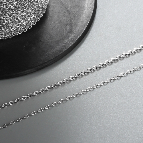 925 sterling silver cable cut chain