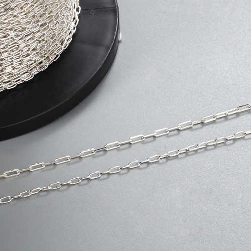 925 sterling silver paperclip chain long link
