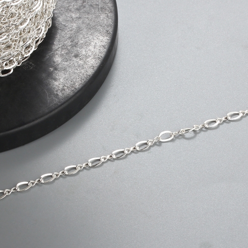 925 sterling silver 1+1 curb+infinity chain