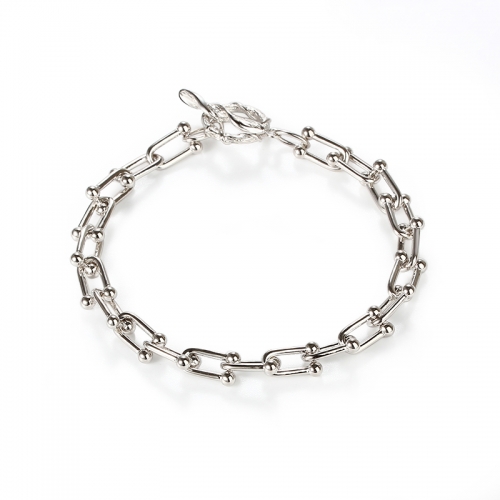 925 Sterling Silver Hardware Chain Bracelet