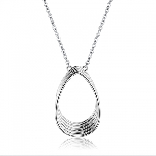 925 Sterling Silver Stacking lines Pendant Necklace