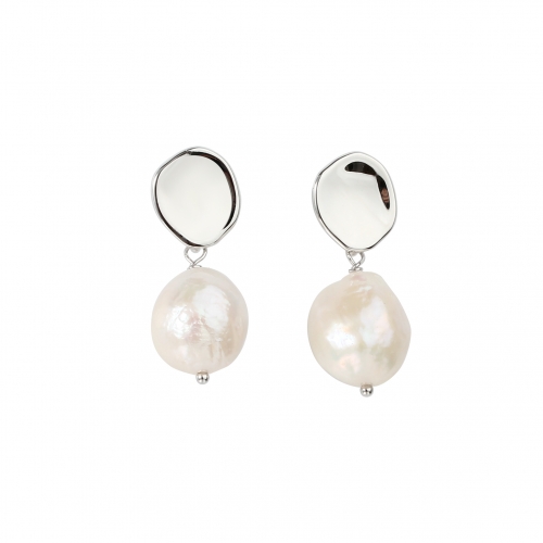 925 Sterling Silver Baroque Pearl Earring