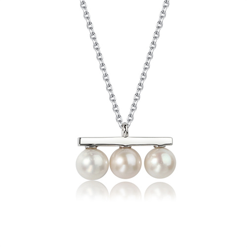 925 Sterling Silver pearl Necklace