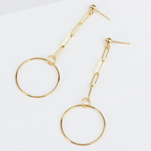 Sterling silver 925 simple geometric earrings