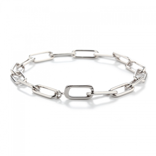 925 Sterling Silver Link Clasp Bracelet