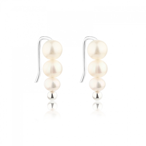 925 Sterling Silver Pearls Earrings