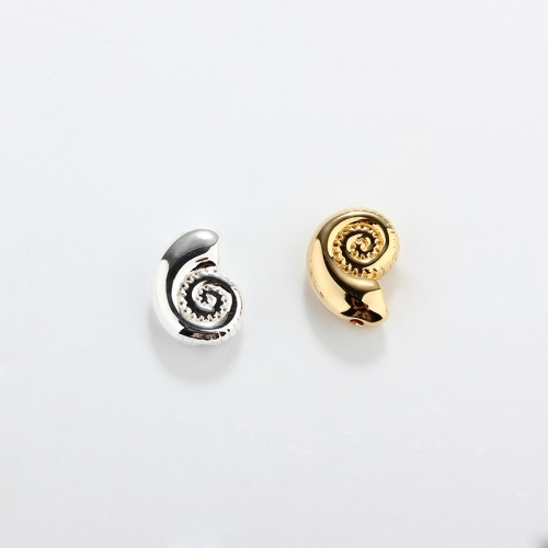 925 Sterling Silver Conch DIY Spacer Bead