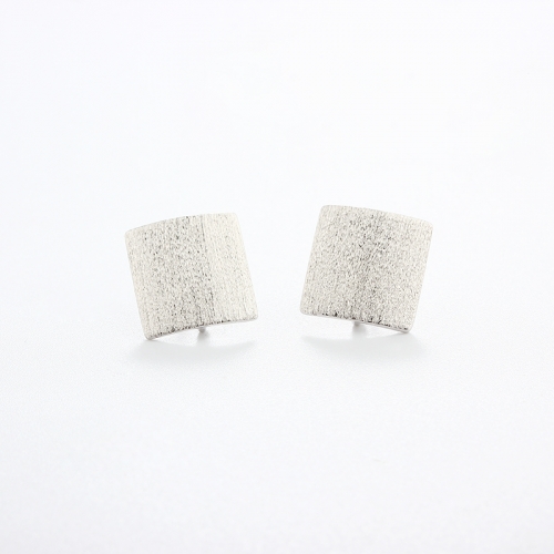 925 Sterling Silver Square 12mm Earrings Studs Findings