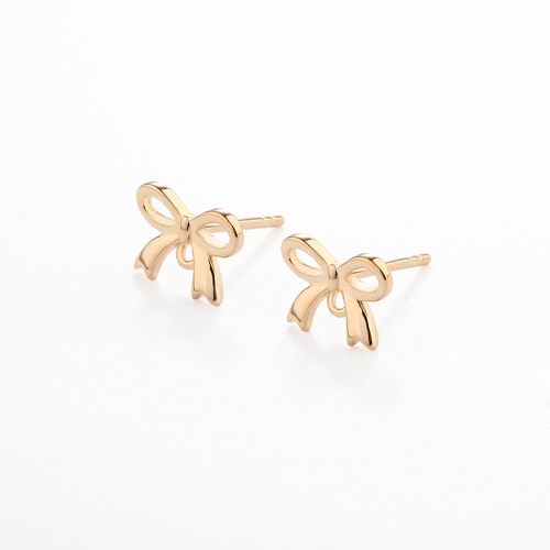 925 Sterling Silver Bow Earring Studs Findings